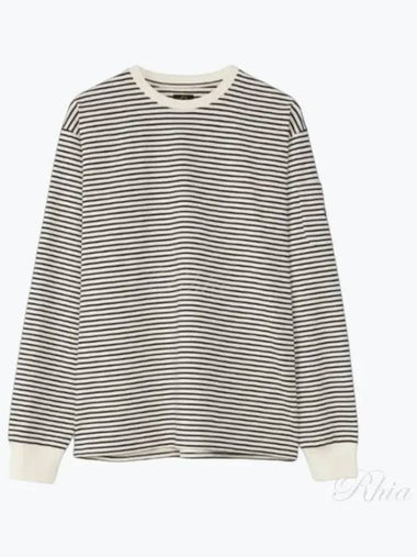 L S Crew Neck Tee Cotton Stripe Jersey White Navy PU295 Long Sleeve - NEEDLES - BALAAN 1