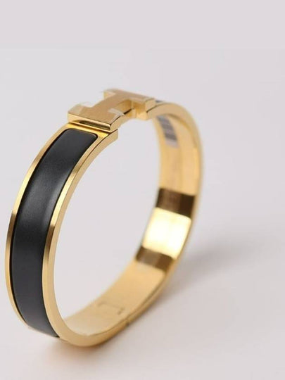 Clic HH Bracelet Gold Noir Mat - HERMES - BALAAN 2