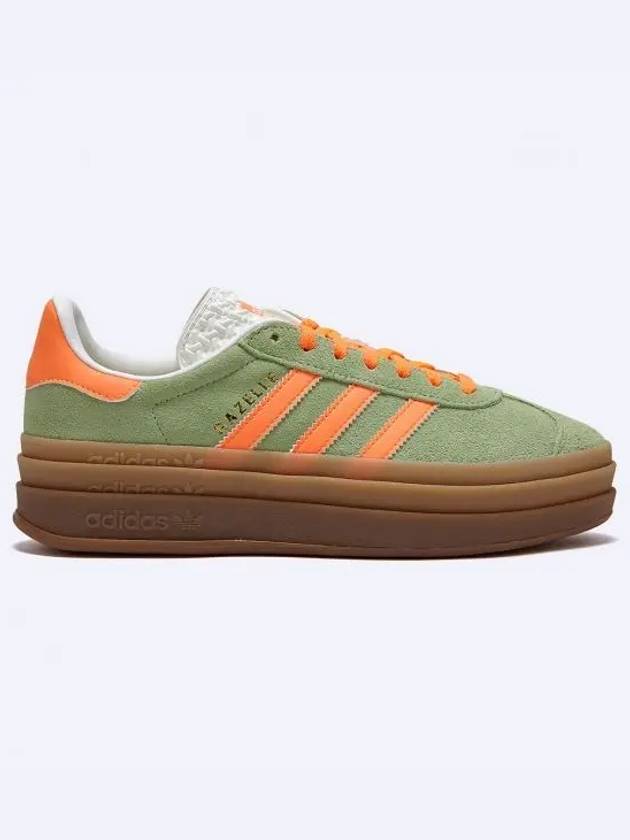 Gazelle Bold Suede Low Top Sneakers Semi Green Spark - ADIDAS - BALAAN 2