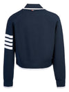 Viscose 4-Bar Polo Bomber Jacket Navy - THOM BROWNE - BALAAN 4