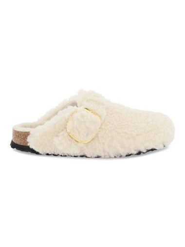 Boston Big Buckle Shearling Mule Eggshell - BIRKENSTOCK - BALAAN 1