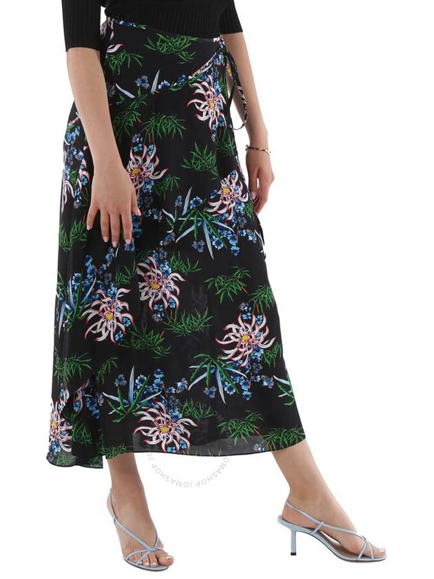 botanical print wrap H-line skirt - KENZO - BALAAN 3