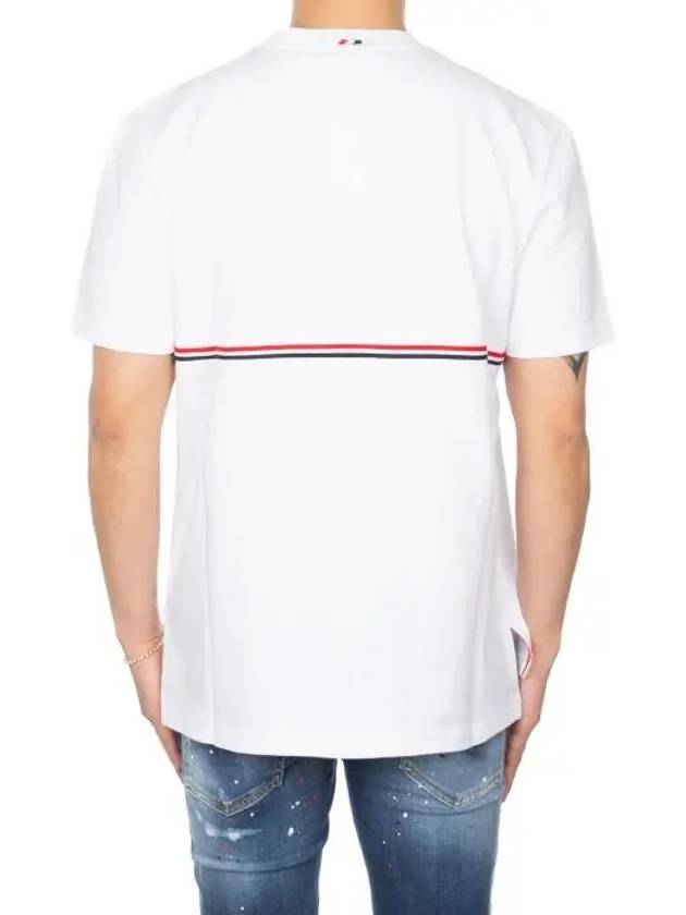 Midweight Jersey Short Sleeve T-Shirt White - THOM BROWNE - BALAAN 6