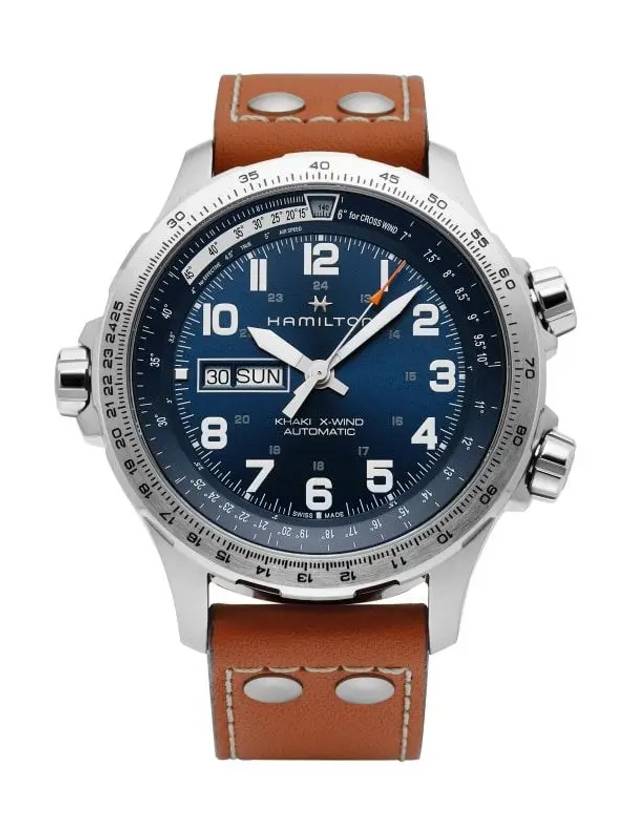 H77765541 Khaki Aviation Xwind Day Date Men's Leather Watch - HAMILTON - BALAAN 2