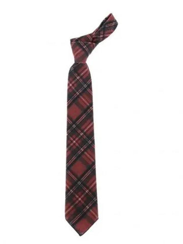 Neck Tie Red Tartan Check Printed Corduroy 24F1H006 PS415 PF010 - ENGINEERED GARMENTS - BALAAN 1