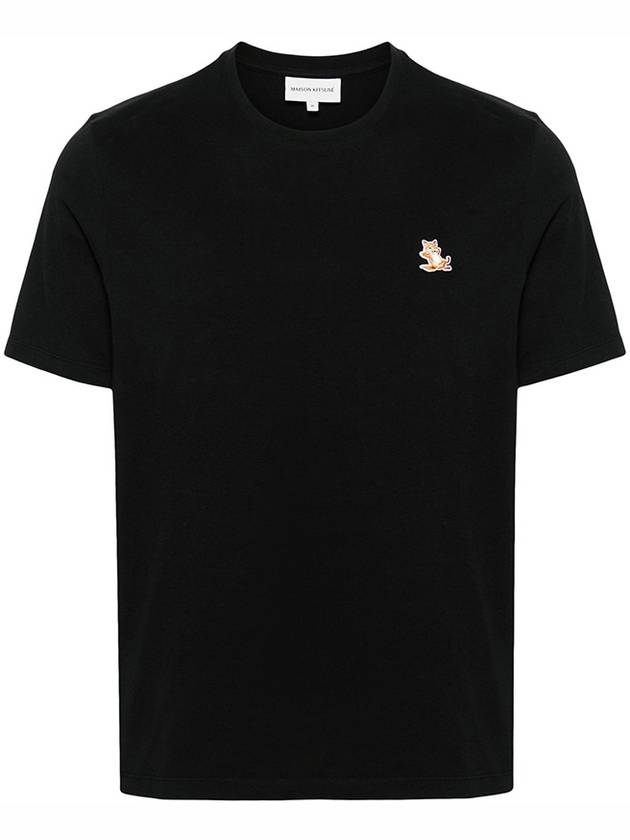 Chillax Fox Patch Regular Short Sleeve T-Shirt Black - MAISON KITSUNE - BALAAN 6