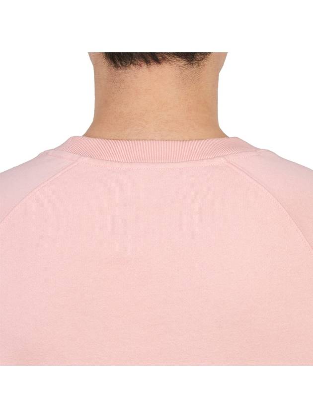 Men's Logo Print Detail Cotton Long Sleeve T-Shirt Pink - MAISON KITSUNE - BALAAN 8