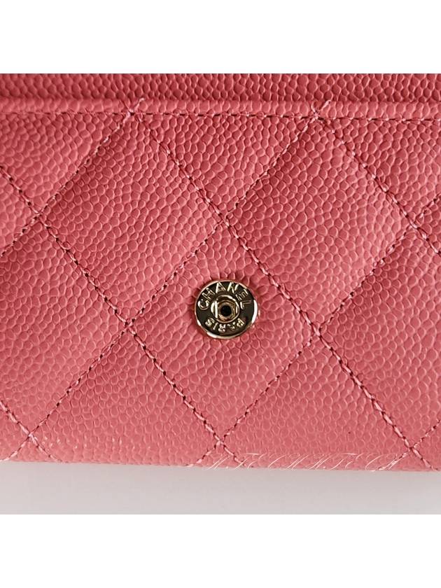 Classic card wallet caviar pink gold logo Knocktok AP0214 Domestic Department Store AS - CHANEL - BALAAN 8