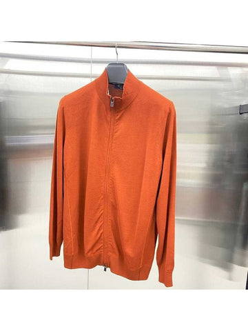 Knit zipup cardigan orange - LORO PIANA - BALAAN 1
