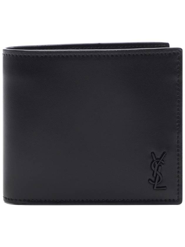 Tiny Cassandre Monogram Half Wallet Black - SAINT LAURENT - BALAAN 2