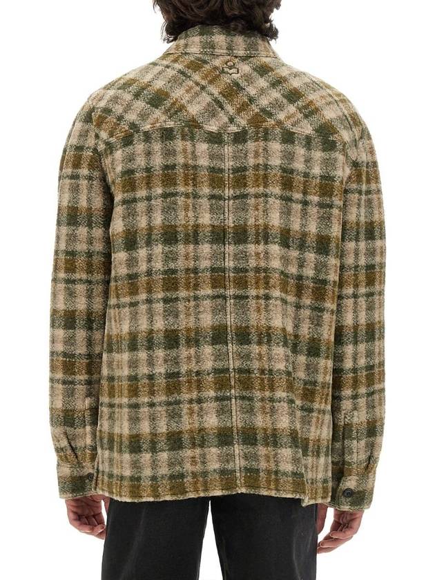 Kevron Check Wool Jacket Green - ISABEL MARANT - BALAAN 4