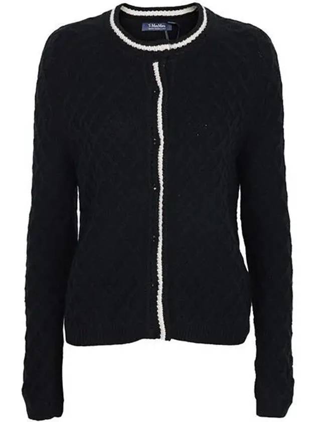 Black Barbiera Wool Cashmere Cardigan BAVIERA 015 1209356 - MAX MARA - BALAAN 1