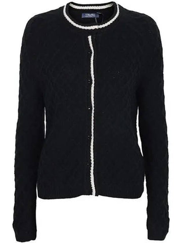 Black Barbiera Wool Cashmere Cardigan BAVIERA 015 1209356 - MAX MARA - BALAAN 1