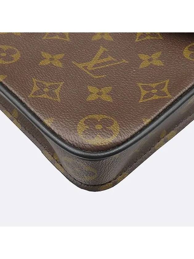 M80560 Monogram Macassar S Lock A4 Pouch and Clutch Wrist Strap Lost - LOUIS VUITTON - BALAAN 5