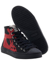 Plimsoll Vegan Leather High Top Sneakers Black Red - VIVIENNE WESTWOOD - BALAAN 6