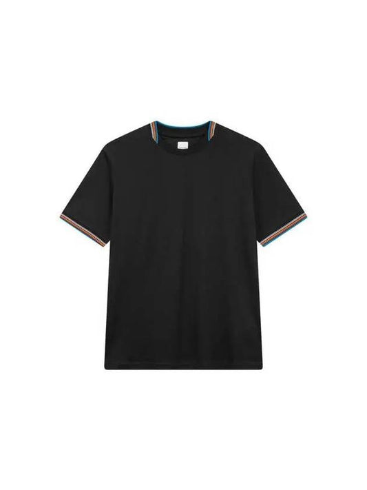 striped trim t shirt black - PAUL SMITH - BALAAN 1