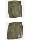 Genius Logo Patch Swim Shorts Khaki - MONCLER - BALAAN 6