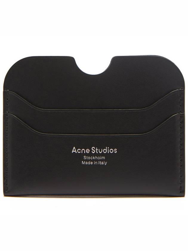 Silver Logo Card Wallet Black - ACNE STUDIOS - BALAAN 2