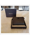 Small Saffiano Leather Half Wallet Black - PRADA - BALAAN 2