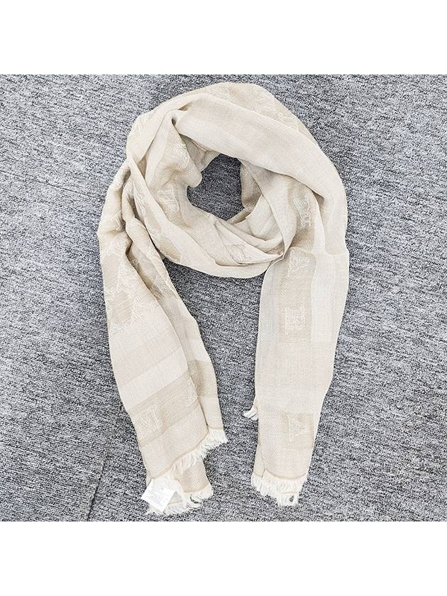 Mestre Monogram Muffler Beige - MAX MARA - BALAAN 3