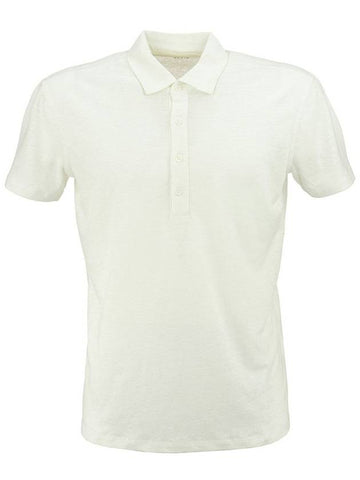 Linen polo shirt with short sleeves - MAJESTIC FILATURES - BALAAN 1