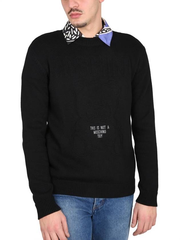 Sweater 09262003 0555 BLACK - MOSCHINO - BALAAN 5