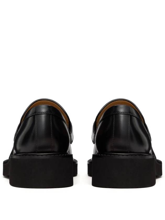 V Logo Locker Loafers Black - VALENTINO - BALAAN 4