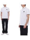 Stretch Cotton Pique Short Sleeve Polo Shirt White - STONE ISLAND - BALAAN 2