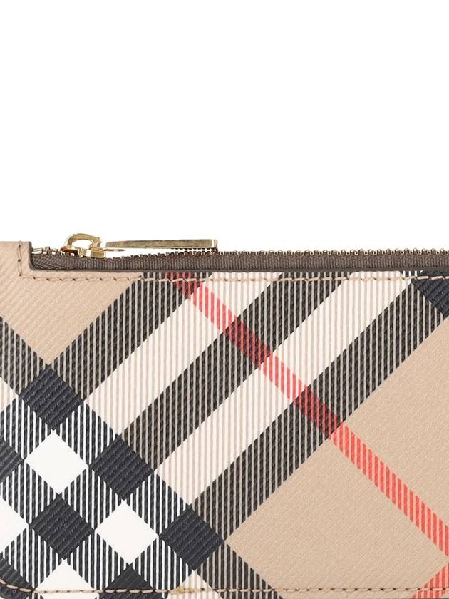 Check Corner Zipper Card Wallet Sand - BURBERRY - BALAAN 4