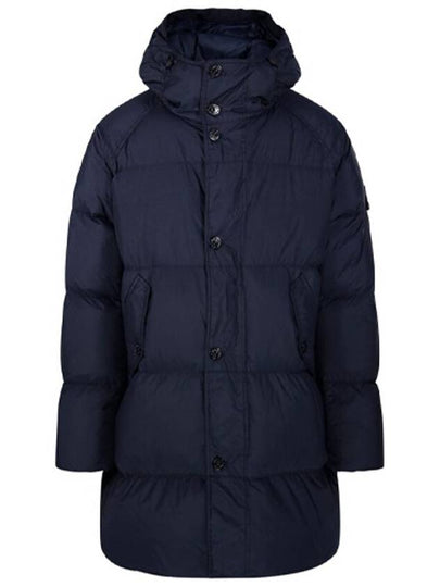 Men's Wappen Patch Crinkle Wraps Long Padding Navy - STONE ISLAND - BALAAN 2