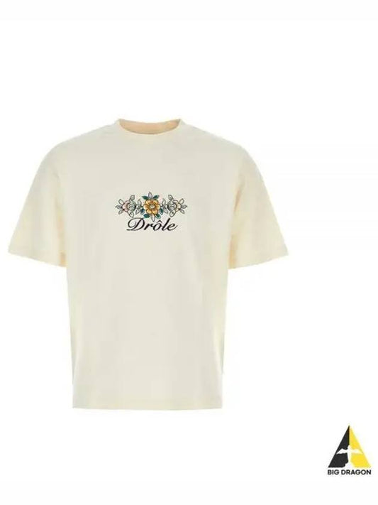Drol de Monsieur Cotton T Shirt Short Sleeve Cream BTS148CO001 - DROLE DE MONSIEUR - BALAAN 1