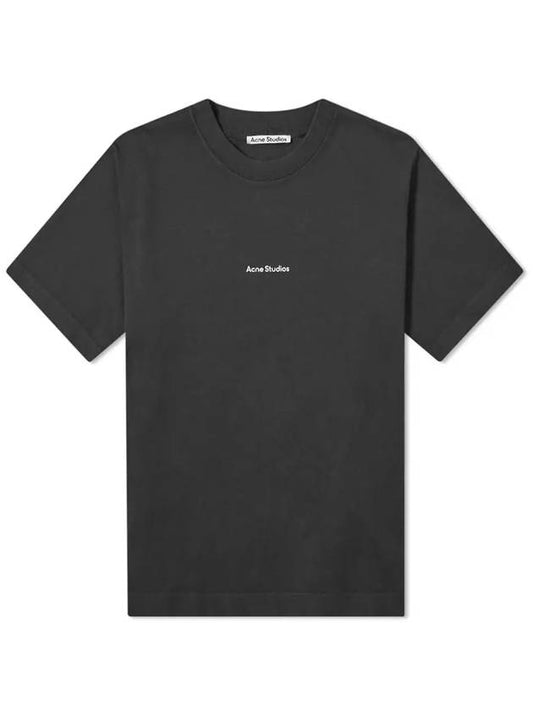 Logo Crew Neck Short Sleeve T-Shirt Black - ACNE STUDIOS - BALAAN 2