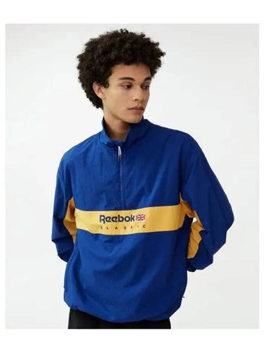 Remastered Block Anorak Jacket Navy Yellow - REEBOK - BALAAN 1