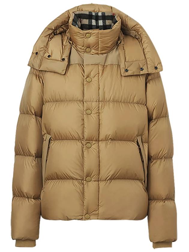 Detachable Sleeve Hooded Padding Beige - BURBERRY - BALAAN 2