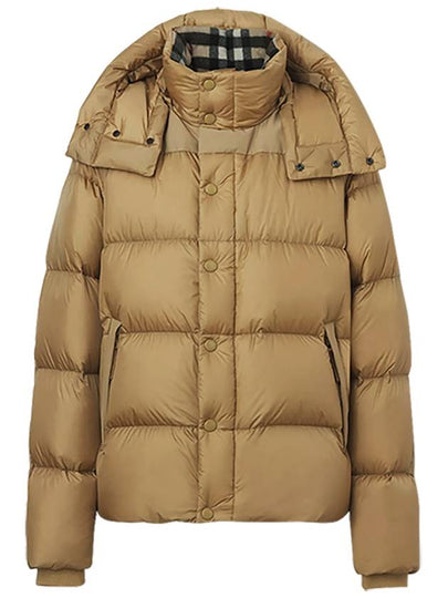 Detachable Sleeve Hooded Padding Beige - BURBERRY - BALAAN 2