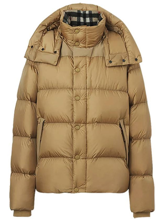 Detachable Sleeve Hooded Padding Beige - BURBERRY - BALAAN 2