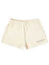 Women's Logo Print Shorts Cream - SPORTY & RICH - BALAAN 3