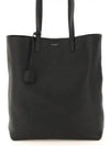 Grained Leather Bold Shopping Shoulder Bag Black - SAINT LAURENT - BALAAN 2