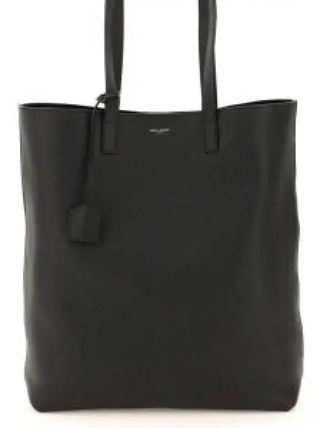 Grained Leather Bold Shopping Shoulder Bag Black - SAINT LAURENT - BALAAN 2