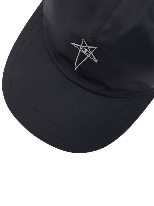 Champion Logo Motif Embroidered Ball Cap Black - RICK OWENS - BALAAN 8