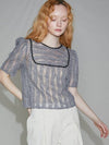 Arles Layer Lace Blouse Grey - SORRY TOO MUCH LOVE - BALAAN 4