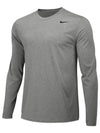 Men's Team Legend Dri Fit Long Sleeve T-Shirt Grey - NIKE - BALAAN 2