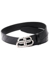 BB Logo Leather Belt Black - BALENCIAGA - BALAAN 2