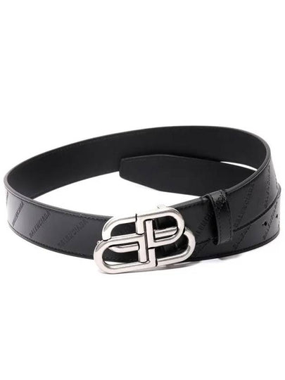 BB Logo Leather Belt Black - BALENCIAGA - BALAAN 2