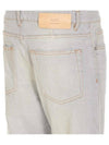 Logo Patch Denim Straight Jeans Grey - AMI - BALAAN 4