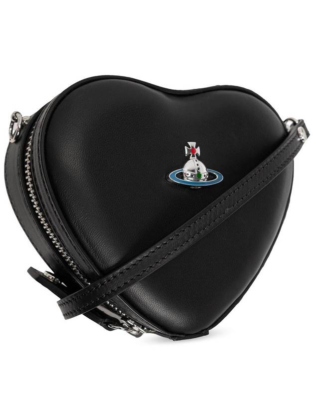 Mini Heart Cross Bag Black - VIVIENNE WESTWOOD - BALAAN 5