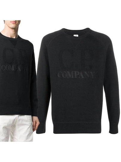 Logo Compact Cotton Sweatshirt Black - CP COMPANY - BALAAN 2