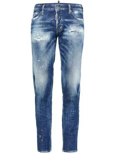 Medium Heritage Rammendo Wash Skinny Jeans Blue - DSQUARED2 - BALAAN 2