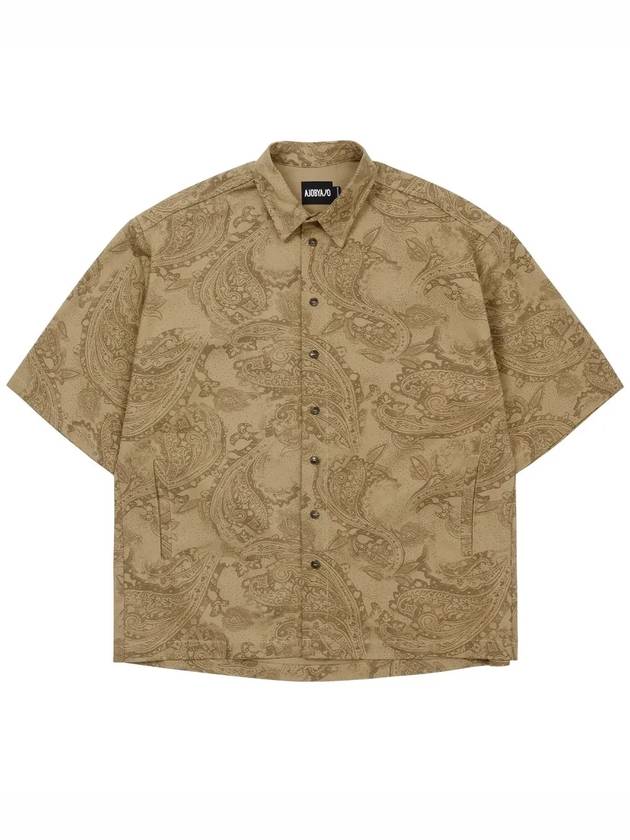 paisley short sleeve shirt beige - AJOBYAJO - BALAAN 2