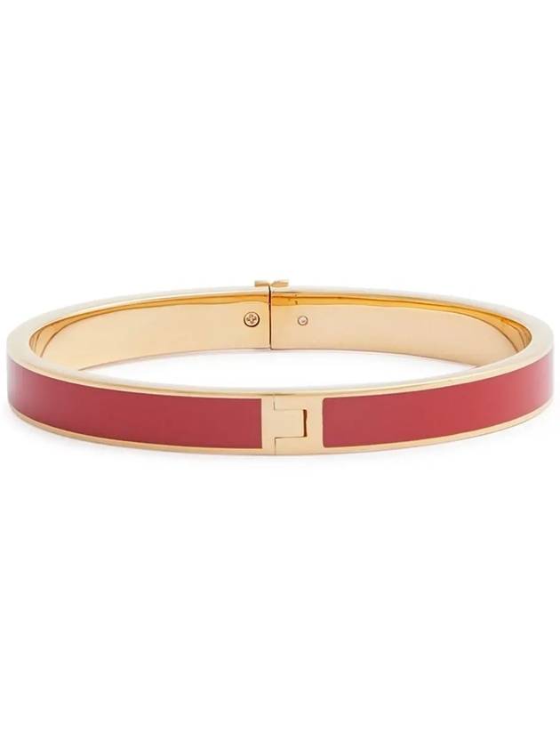 Kira Enamel Bangle Bracelet Gold Brilliant Red - TORY BURCH - BALAAN 4